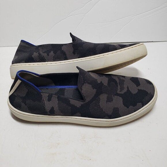 Rothys Camo The Sneaker Gray Knit Comfort Recycled Low Top Slip On Womens 10 - Picture 6 of 8
